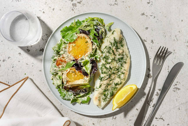 Pariser Fischfilet mit Dillmarinade und Zitrone