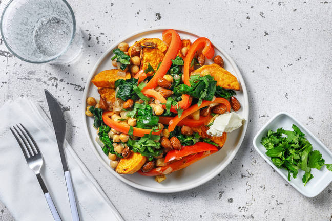 Patate douce garnie à l'orientale