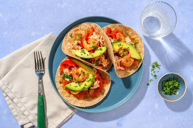 Tortillas with Garlic & Lemon Shrimp