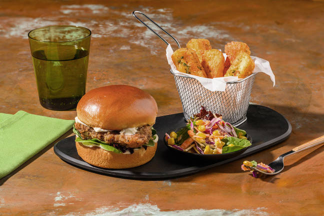 Peri Peri Chicken Burger and Halloumi Fries