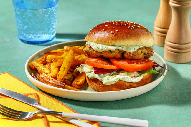 Fish Burger with Ravigote Sauce
