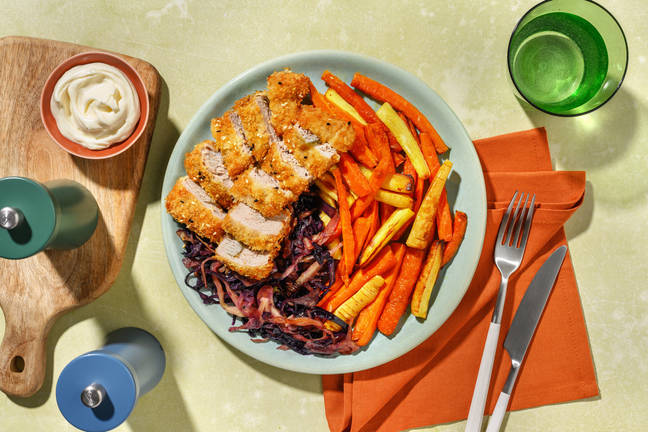 Sesame-Crumbed Pork & Veggie Fries