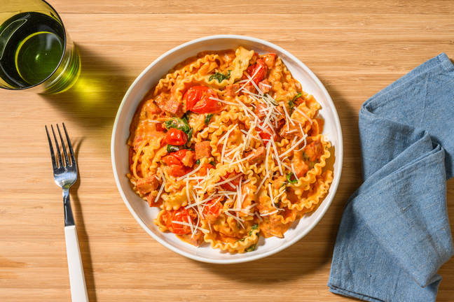 Smokey mafaldine met chorizo