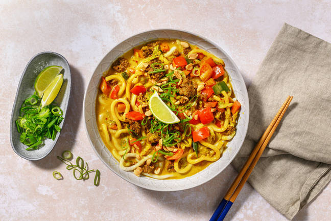 Nouilles au poulet épicé à la harissa