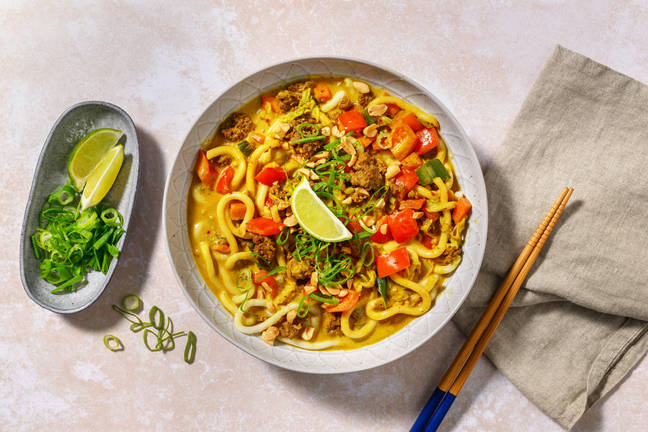 Nouilles au poulet épicé à la harissa