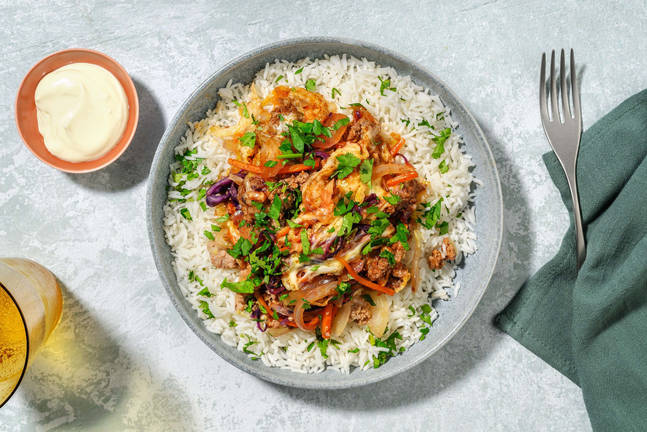 Käsige Hackpfanne Tex-Mex-Style