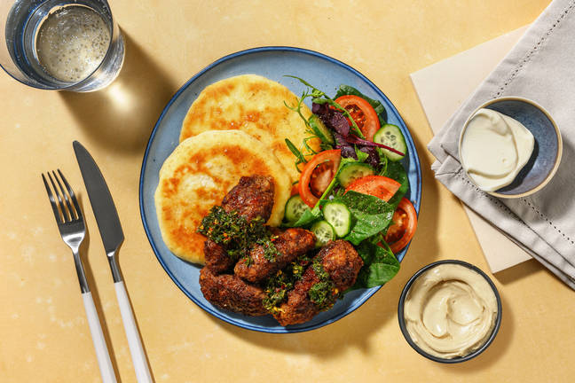 Beef Koftas & DIY Yoghurt Flatbreads