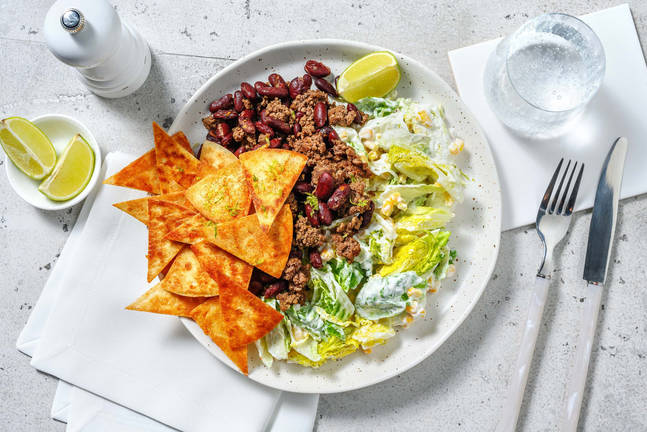 Bohnensalat mit Hackfleisch vom Weiderind