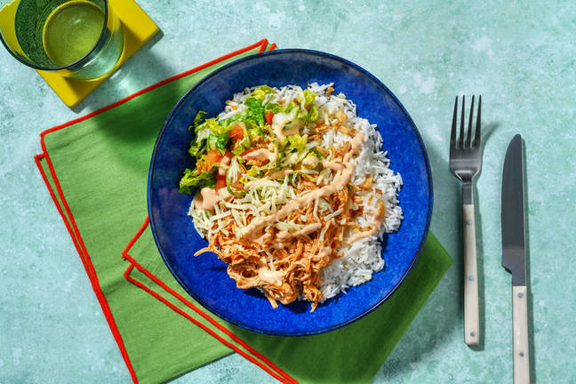 Cheesy Pulled Chicken Burger Bowls