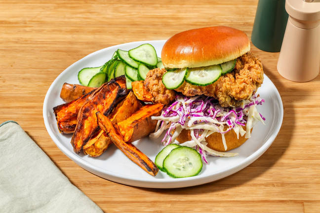 DIY Southern Fried Chicken Burger