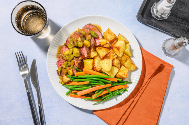Beef Rump Steak & Twice-Cooked Potatoes