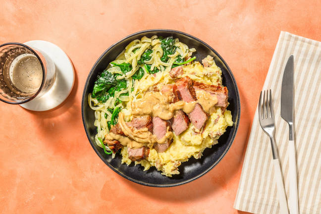 Steak met aardappelpuree