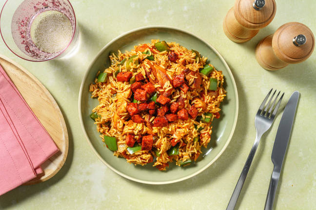 Chicken Jambalaya-Inspired Rice with Chorizo