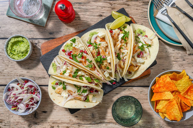 Tacos au cabillaud et crème d'avocat