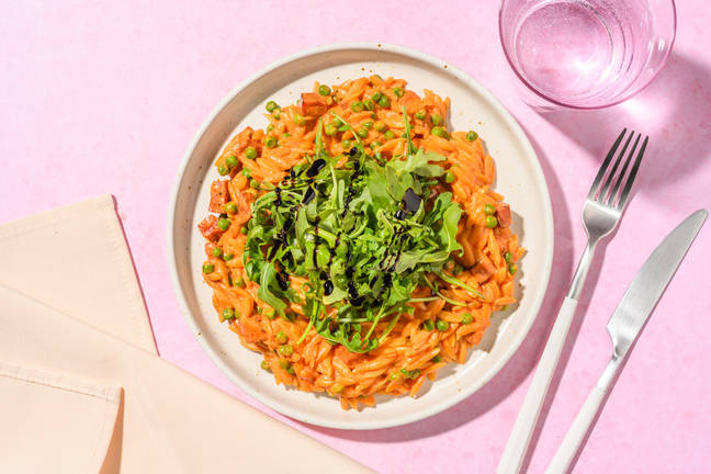 Speedy Chorizo and Pea Orzo