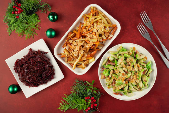 Trio of Christmas Vegetable Sides