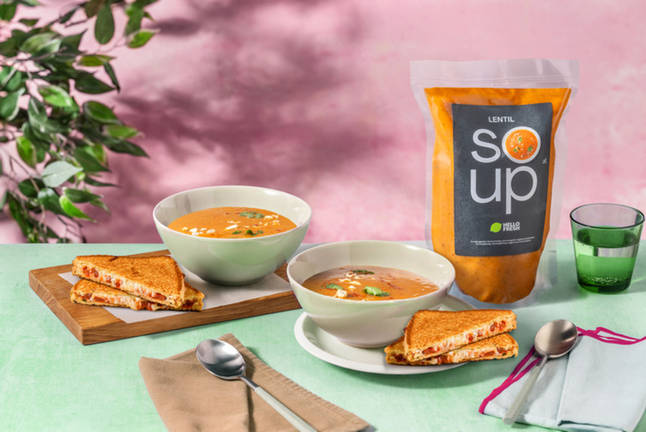 Lentil Soup and Double Cheese Toastie