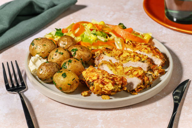 Tortillachipspanerad fläskkotlett