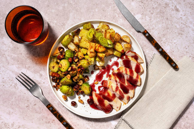 Kyllingebryst og tyttebær-rødvinssauce