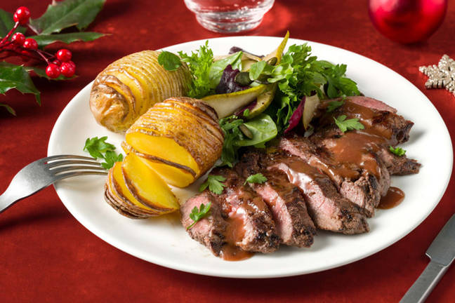 Rumpsteak og cremet rødvinssauce