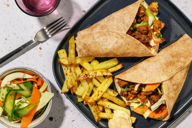 Vietnamesisk wrap på karamelliserad blandfärs