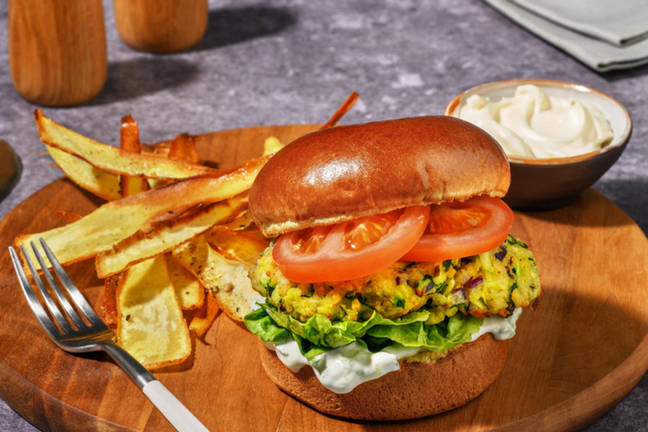 Grekisk zucchiniburgare