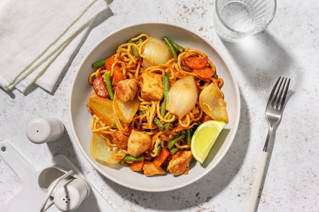 Sticky Chicken Noodle Stir-Fry