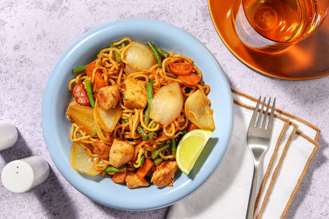 Sticky Chicken Noodle Stir-Fry