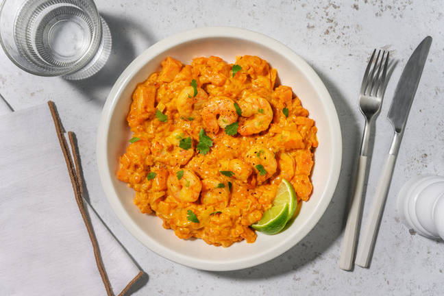 Dal de lentejas con langostinos