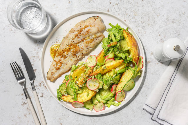 Heek met Scandinavische stijl salade