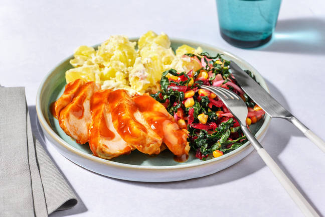 BBQ-glaserad kyckling