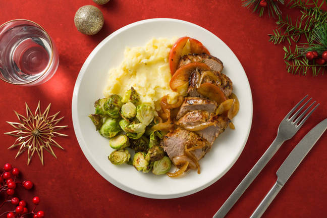 Urtestekt svinefilet og karamellisert eple