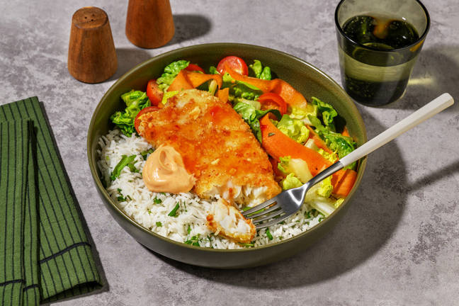 Peanøttpanert søt chilisei