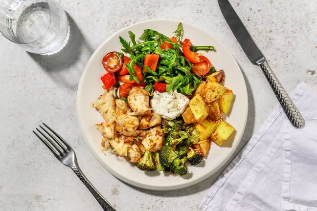 Ugnsstekt kyckling och sesampotatis