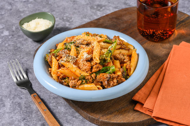 Quick Penne Beef and Pork Ragu
