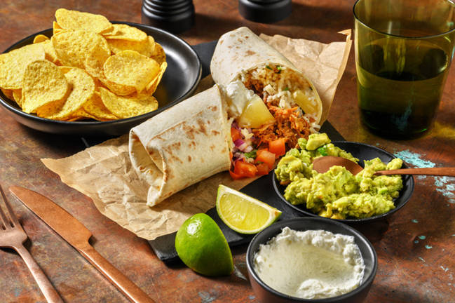 Mexicansk 'burrito al pastor'