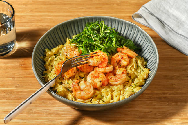 Kremet reke- og sitrusorzotto