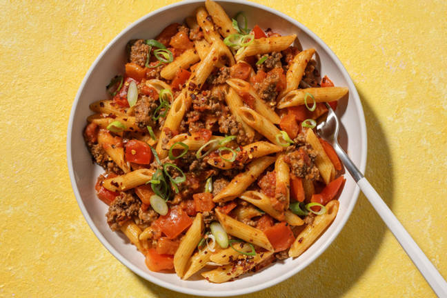 Hurtig TexMex-inspireret oksekødspasta