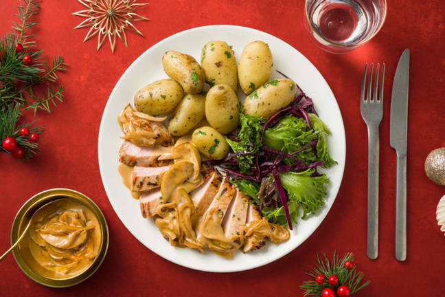 Marinerade fläskkotletter i äppelsmörsås