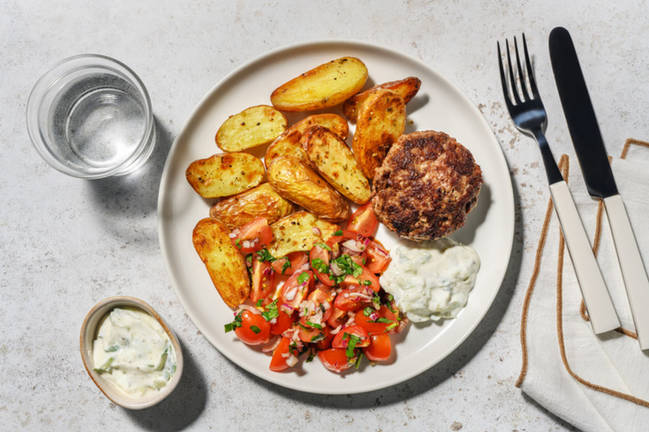 Gresk biff av vegetardeig