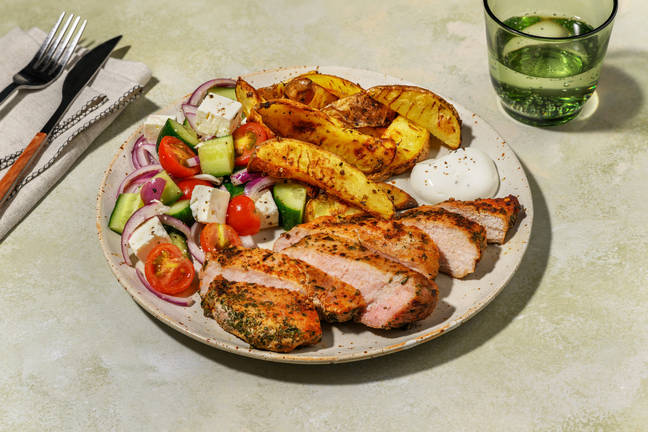 Græsk inspireret svinekød