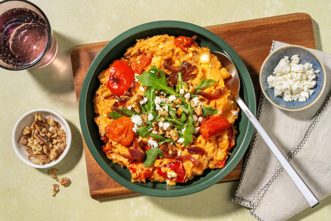  Belgisk 'stoemp' på sød kartoffel og græsk ost 