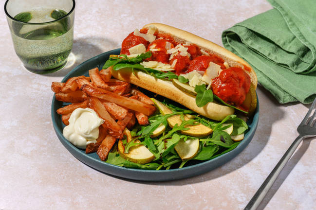 Saucy Italian Beef Meatball Sub