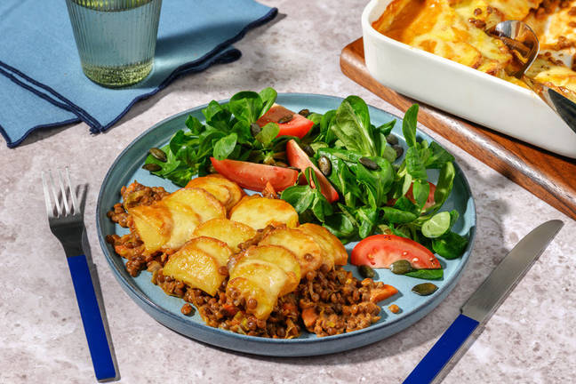 Gratin de lentilles aux légumes