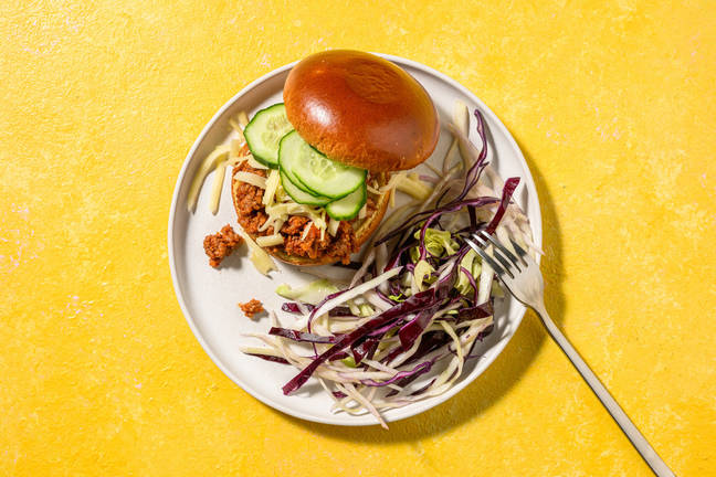 Snabb Sloppy Joe på BBQ-kryddad nötfärs