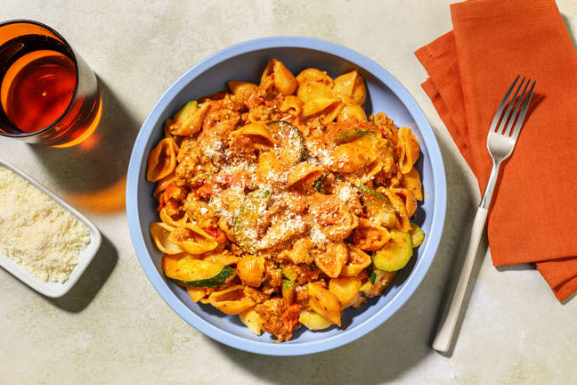 Krämig fläskfärspasta