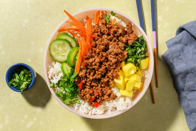 Vietnamesisk nötfärsbowl