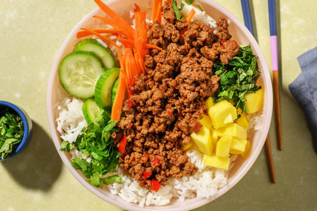 Vietnamesisk nötfärsbowl