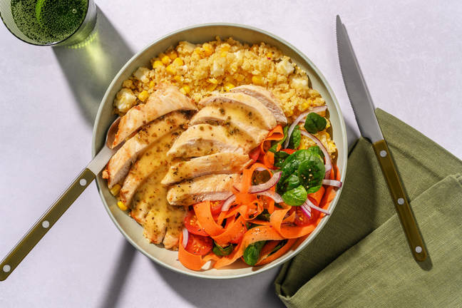 Pannstekt kyckling i oregano- och smörsås