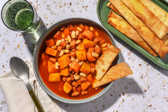 Argentinsk ”locro”-soppa på chorizo